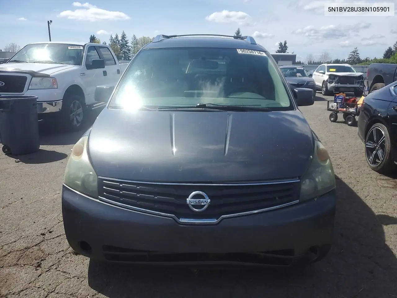 2008 Nissan Quest 3.5 VIN: 5N1BV28U38N105901 Lot: 58823466