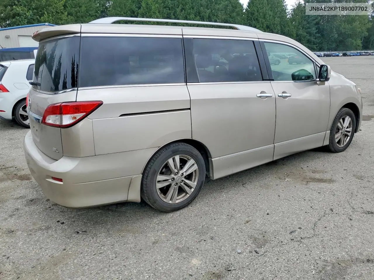 2011 Nissan Quest 3.5 S VIN: JN8AE2KP1B9007702 Lot: 59914816