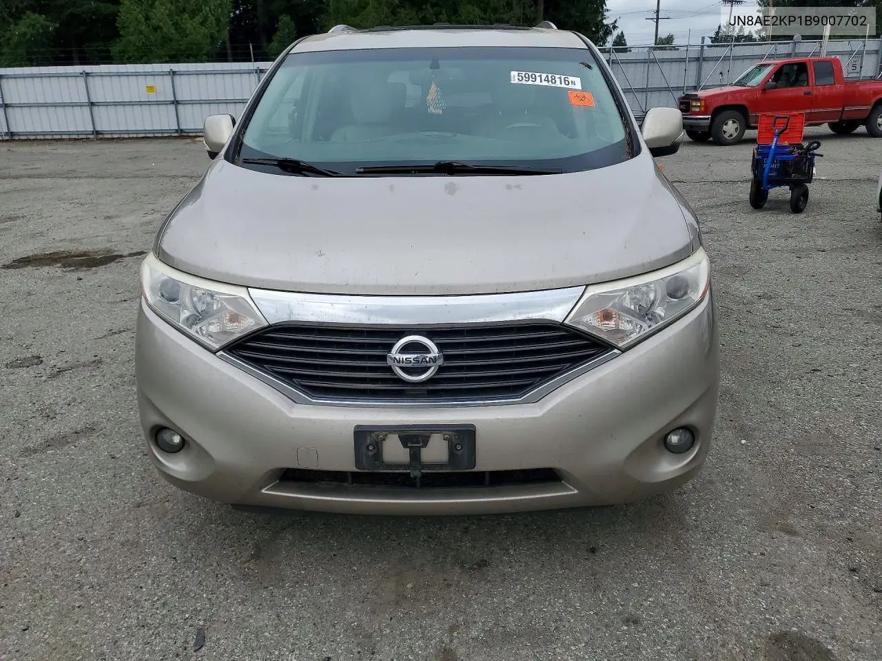 2011 Nissan Quest 3.5 S VIN: JN8AE2KP1B9007702 Lot: 59914816