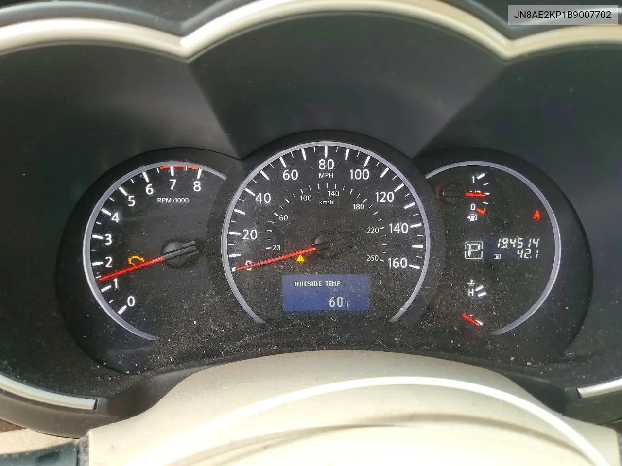 2011 Nissan Quest 3.5 S VIN: JN8AE2KP1B9007702 Lot: 59914816