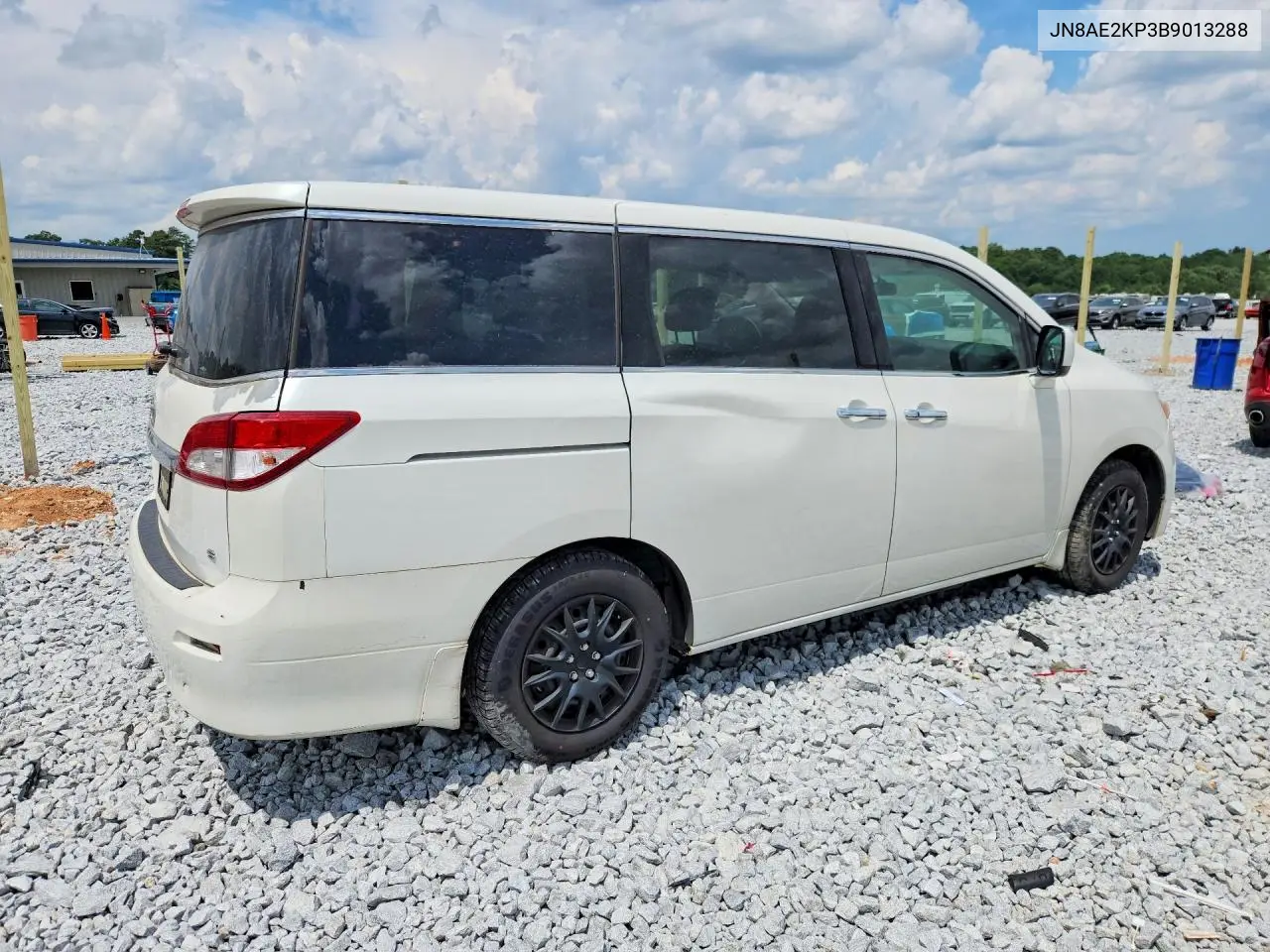 2011 Nissan Quest S/Sv/Sl/Le VIN: JN8AE2KP3B9013288 Lot: 60484216
