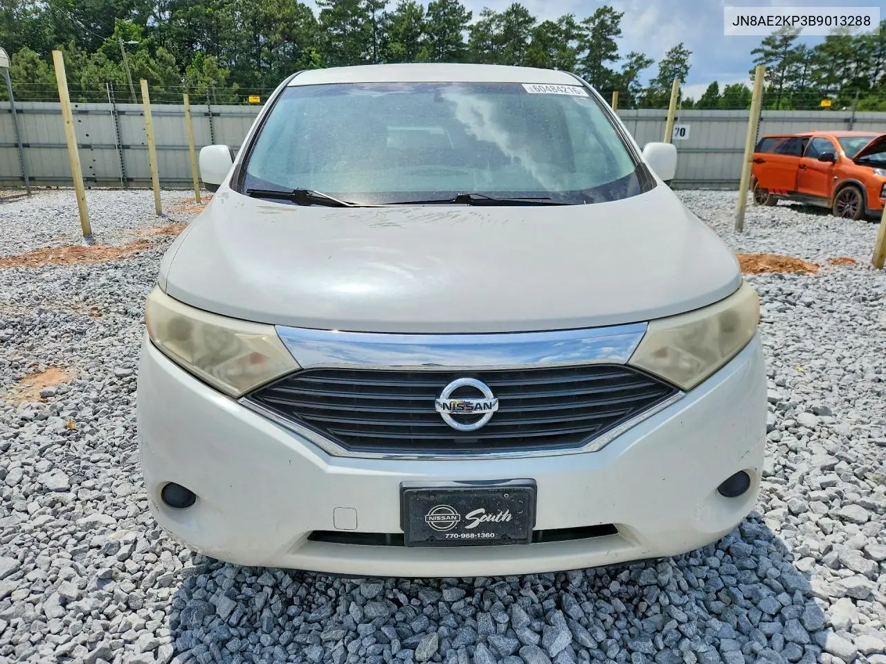 2011 Nissan Quest S/Sv/Sl/Le VIN: JN8AE2KP3B9013288 Lot: 60484216