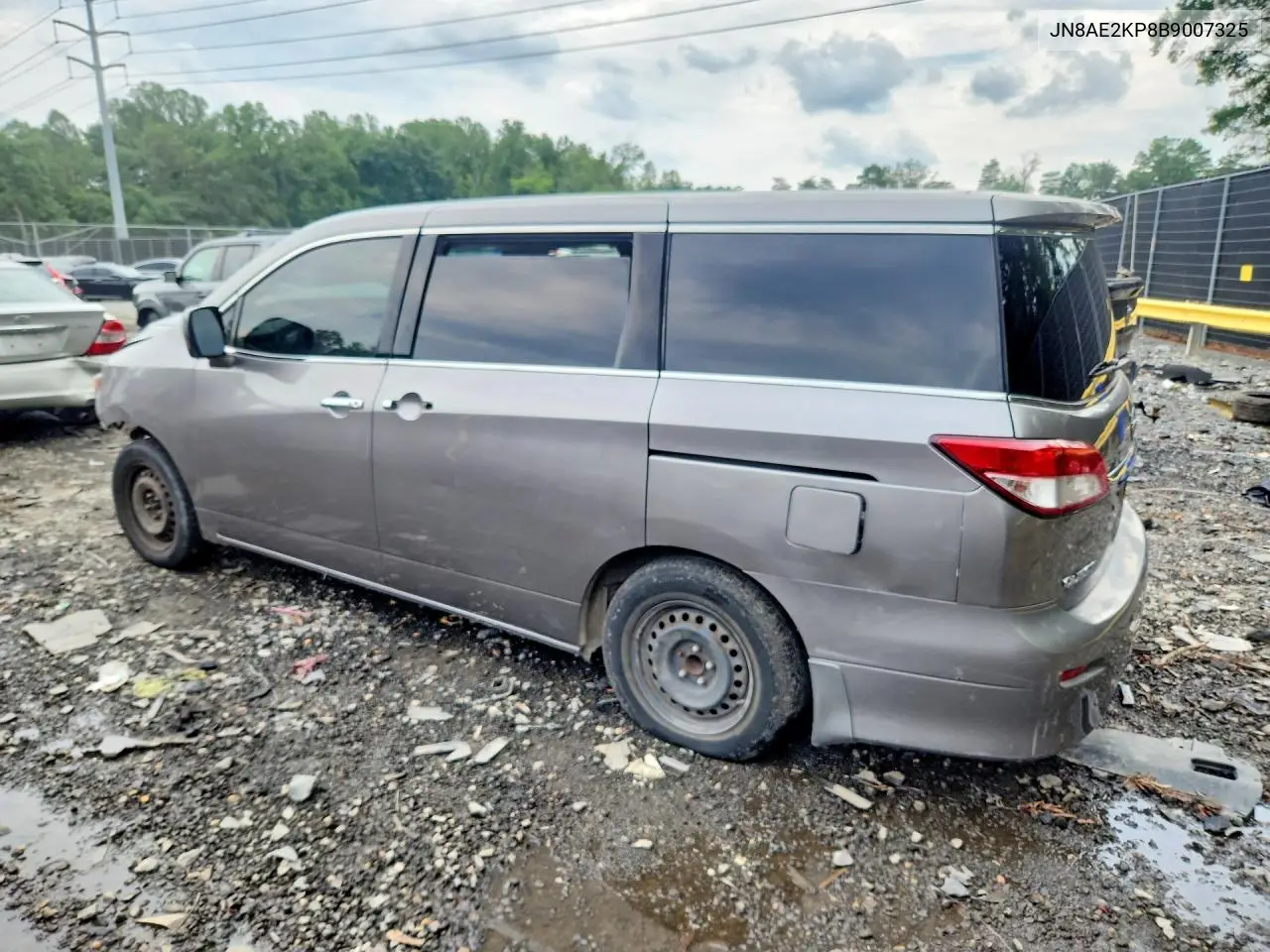2011 Nissan Quest S/Sv/Sl/Le VIN: JN8AE2KP8B9007325 Lot: 60587356