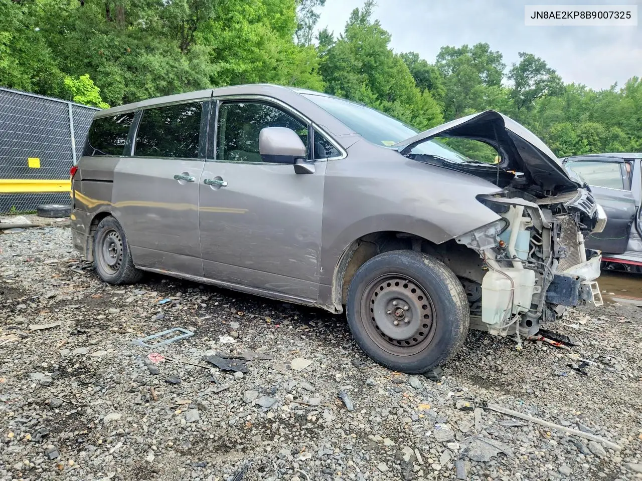 2011 Nissan Quest S/Sv/Sl/Le VIN: JN8AE2KP8B9007325 Lot: 60587356