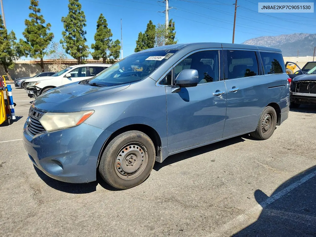 2012 Nissan Quest 3.5 S VIN: JN8AE2KP7C9051530 Lot: 53104596