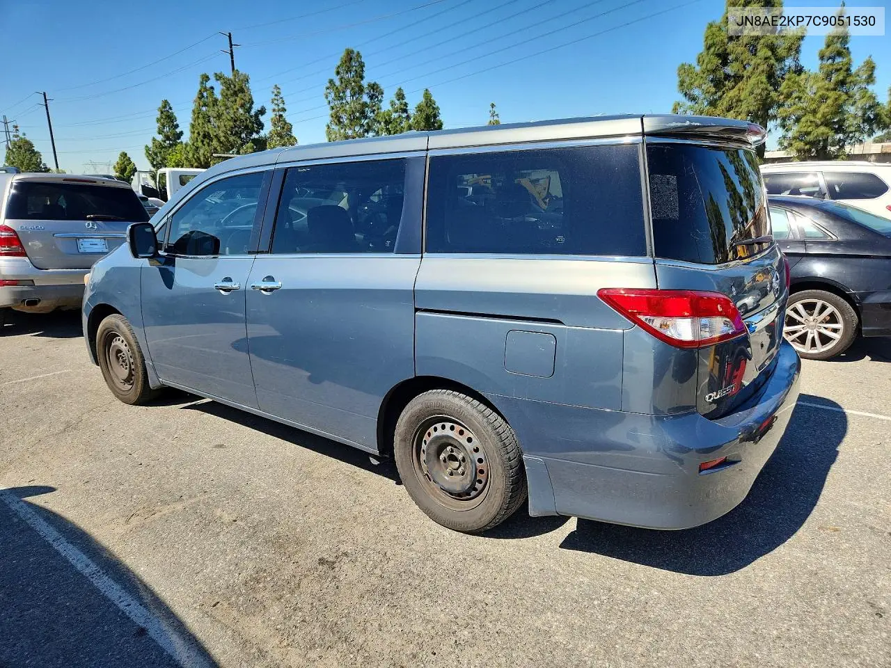 2012 Nissan Quest 3.5 S VIN: JN8AE2KP7C9051530 Lot: 53104596