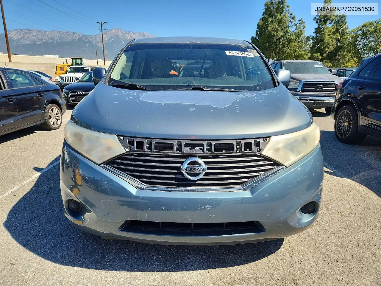 2012 Nissan Quest 3.5 S VIN: JN8AE2KP7C9051530 Lot: 53104596