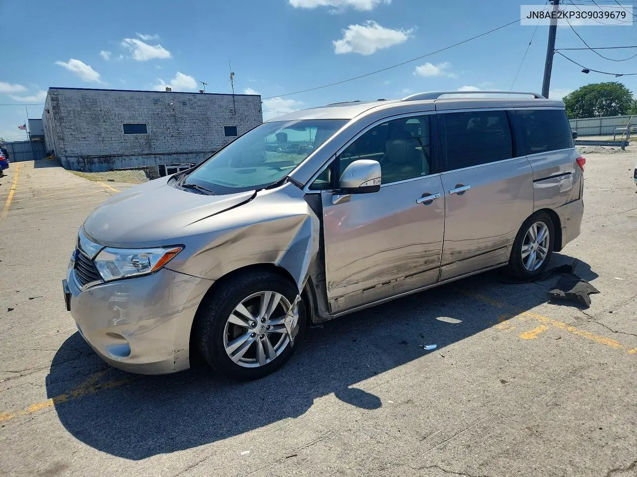 2012 Nissan Quest S/Sv/Sl/Le VIN: JN8AE2KP3C9039679 Lot: 59321136
