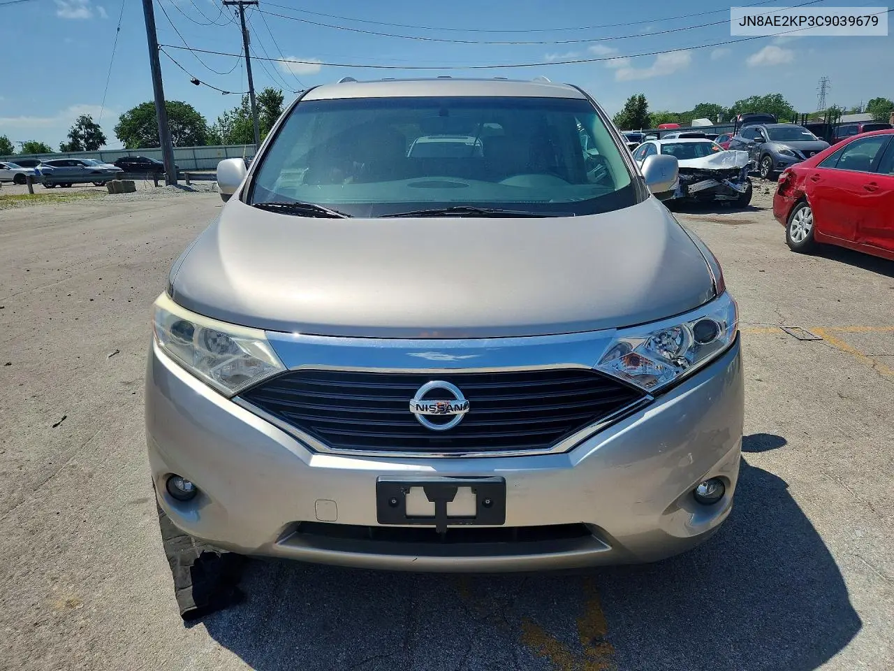 2012 Nissan Quest S/Sv/Sl/Le VIN: JN8AE2KP3C9039679 Lot: 59321136