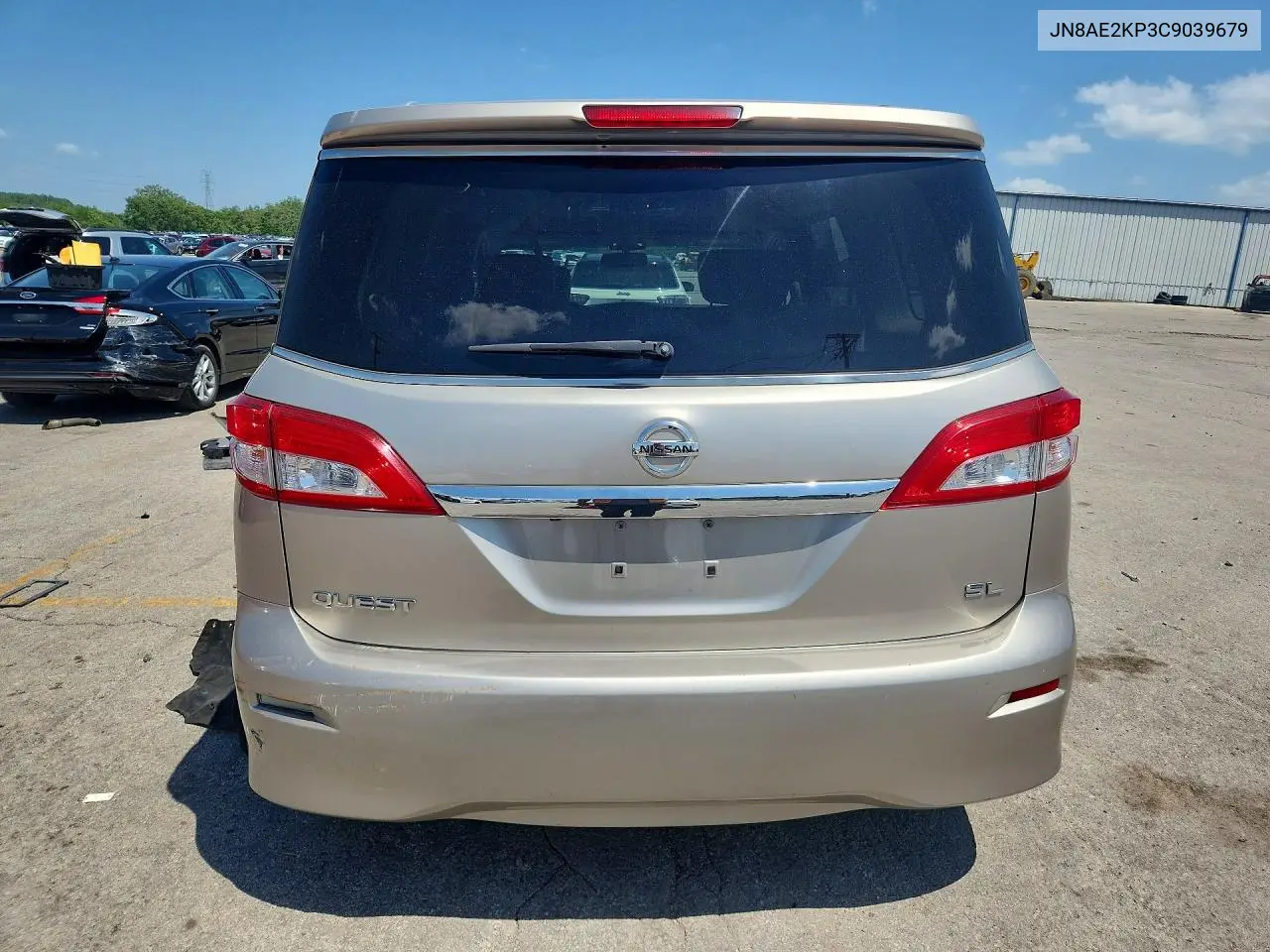 2012 Nissan Quest S/Sv/Sl/Le VIN: JN8AE2KP3C9039679 Lot: 59321136
