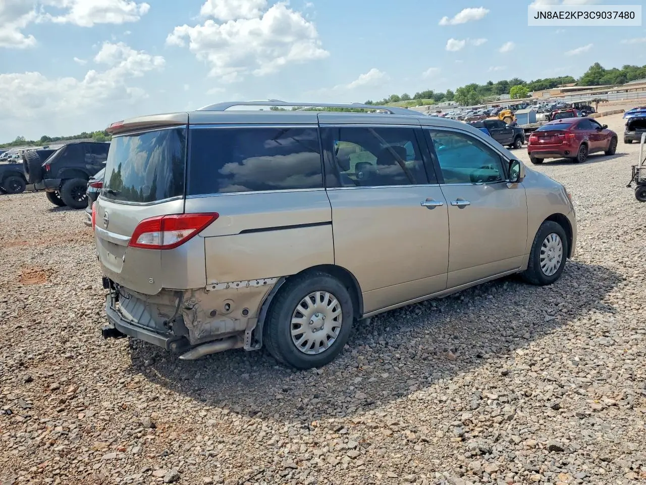 2012 Nissan Quest 3.5 S VIN: JN8AE2KP3C9037480 Lot: 85460585