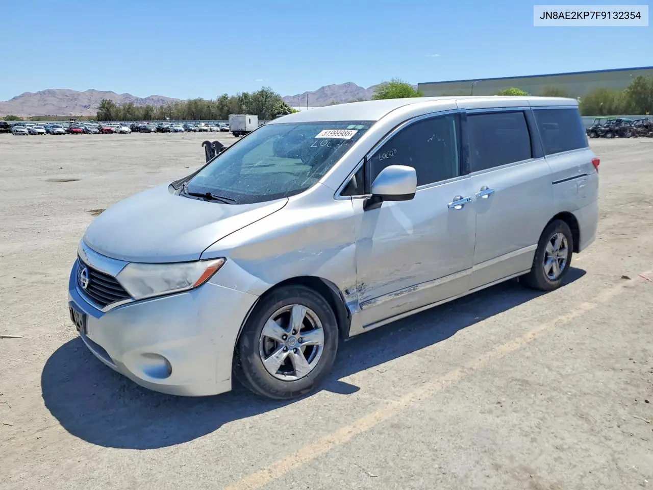 2015 Nissan Quest 3.5 Sv VIN: JN8AE2KP7F9132354 Lot: 51999986
