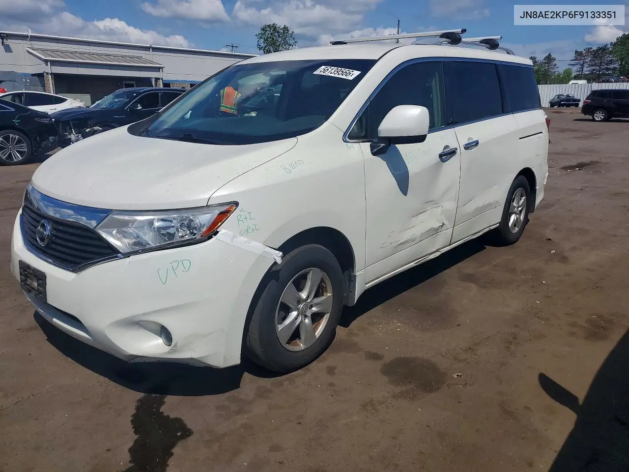 2015 Nissan Quest 3.5 Sv VIN: JN8AE2KP6F9133351 Lot: 56139566