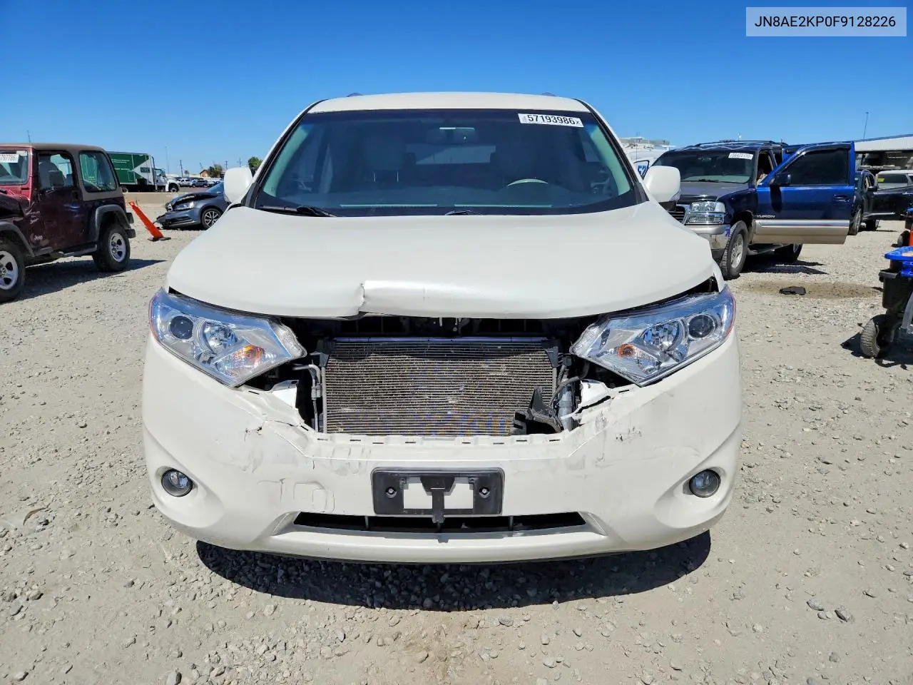 2015 Nissan Quest 3.5 Platinum VIN: JN8AE2KP0F9128226 Lot: 57193986