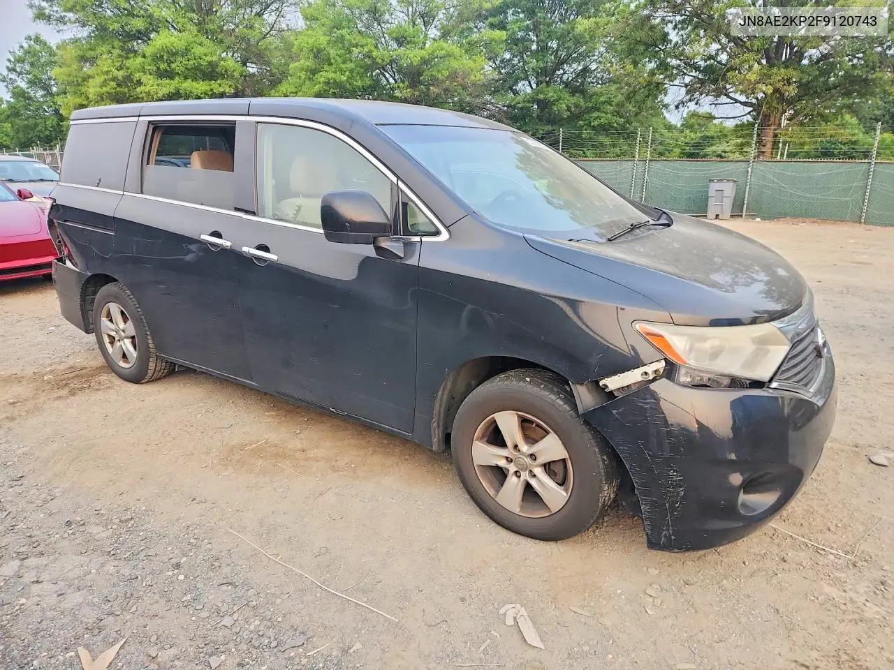 2015 Nissan Quest S/Sv/Sl/Platinum VIN: JN8AE2KP2F9120743 Lot: 60769356