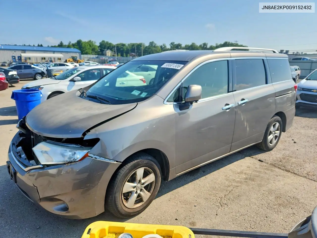 2016 Nissan Quest 3.5 Sv VIN: JN8AE2KP0G9152432 Lot: 58681306
