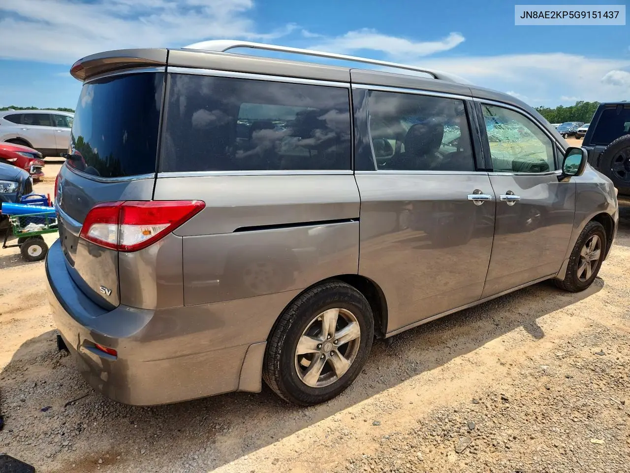 2016 Nissan Quest 3.5 Sv VIN: JN8AE2KP5G9151437 Lot: 60462956