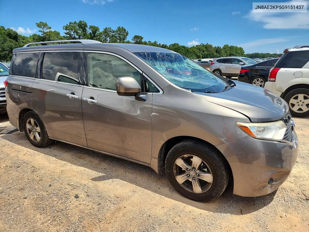 2016 Nissan Quest 3.5 Sv VIN: JN8AE2KP5G9151437 Lot: 60462956