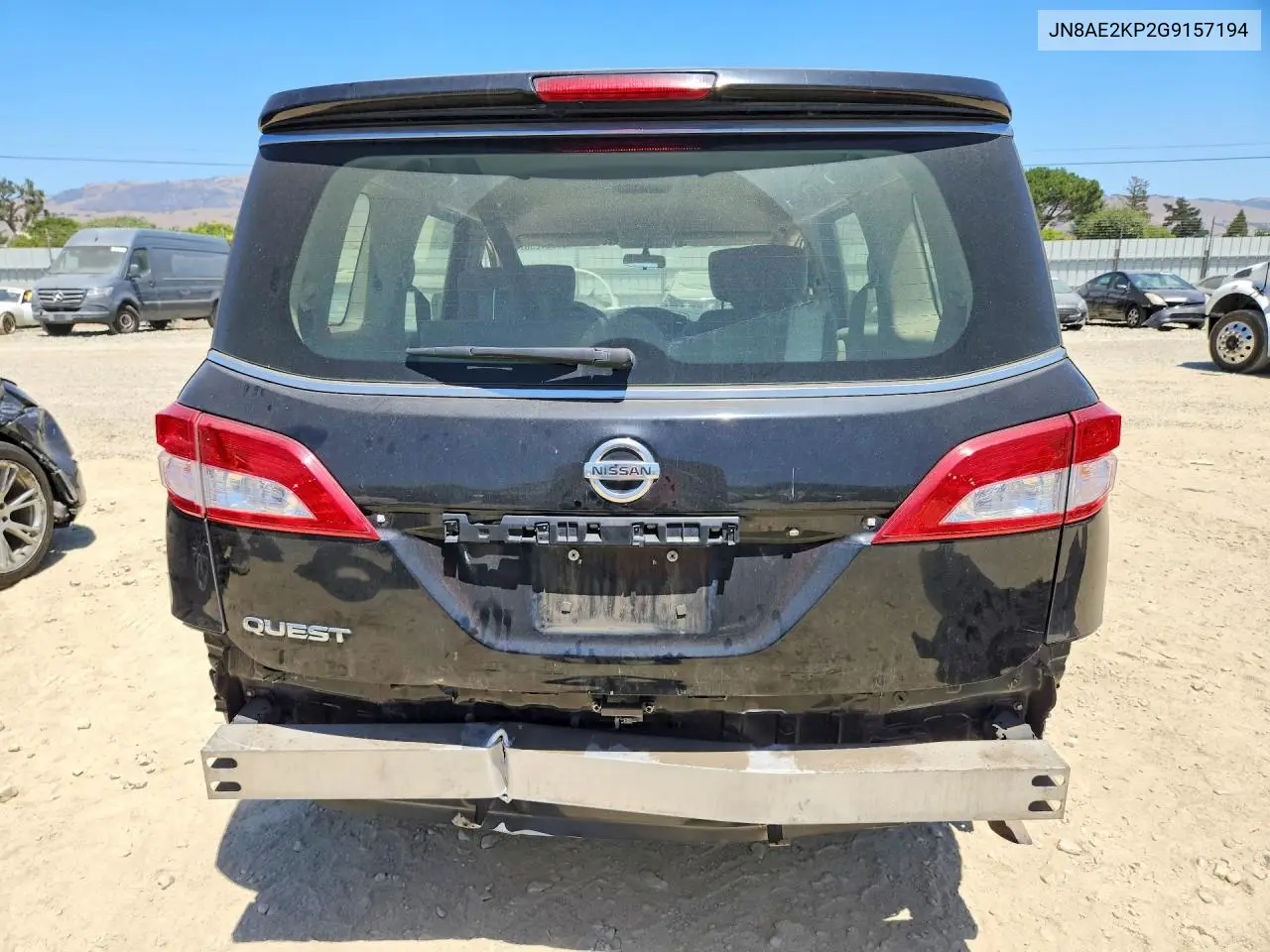 2016 Nissan Quest 3.5 S VIN: JN8AE2KP2G9157194 Lot: 60824236
