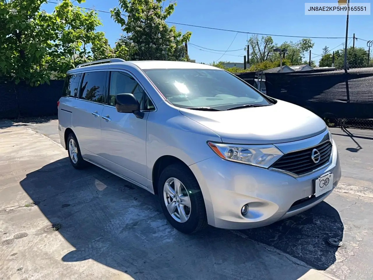 2017 Nissan Quest Sv VIN: JN8AE2KP5H9165551 Lot: 52256506