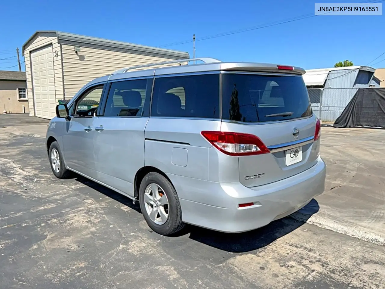 2017 Nissan Quest Sv VIN: JN8AE2KP5H9165551 Lot: 52256506