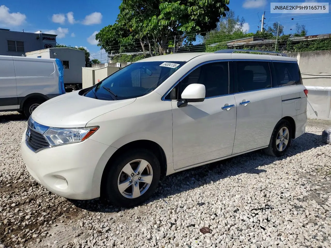 2017 Nissan Quest Sv VIN: JN8AE2KP9H9165715 Lot: 54004136