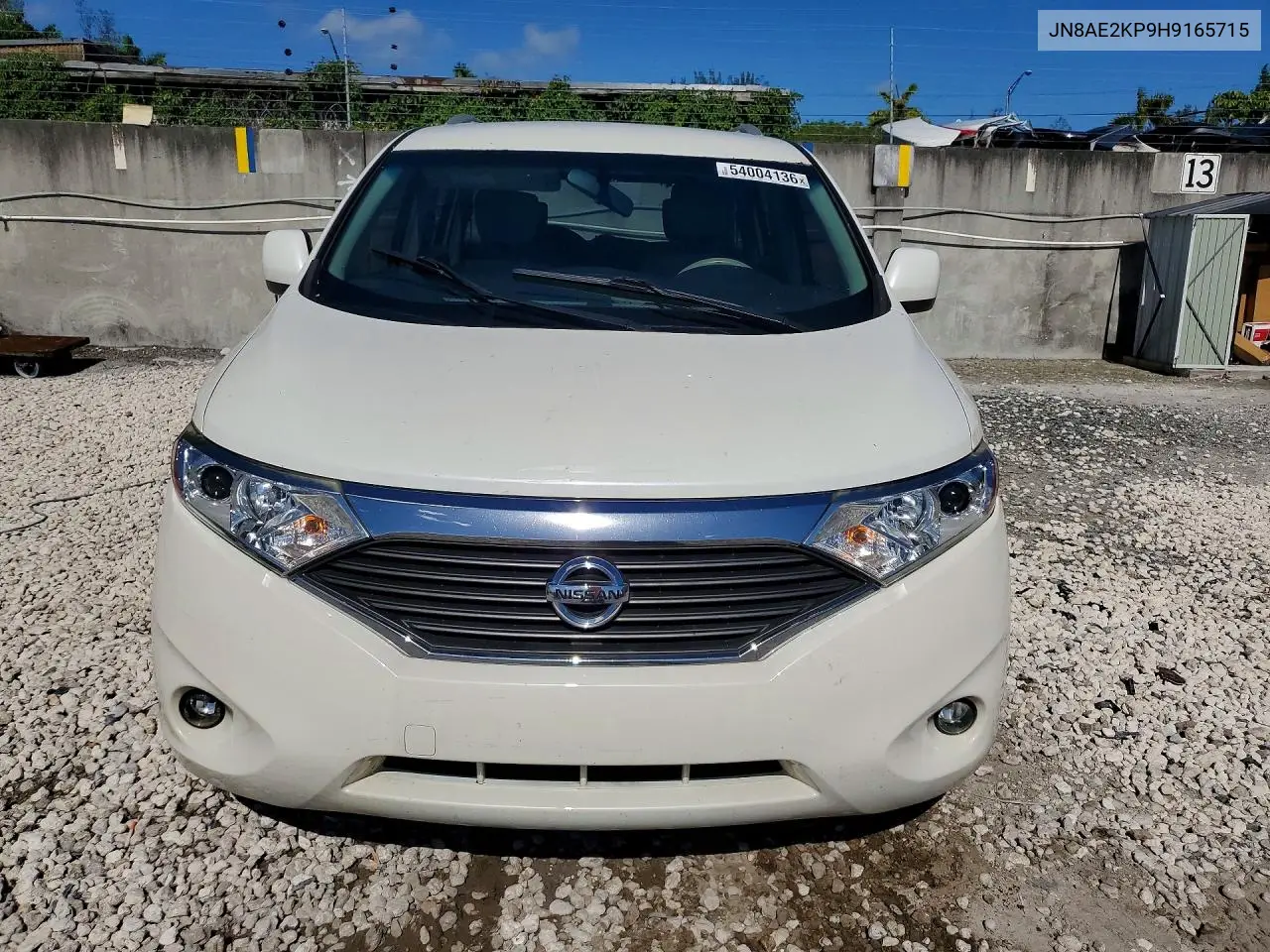 2017 Nissan Quest Sv VIN: JN8AE2KP9H9165715 Lot: 54004136