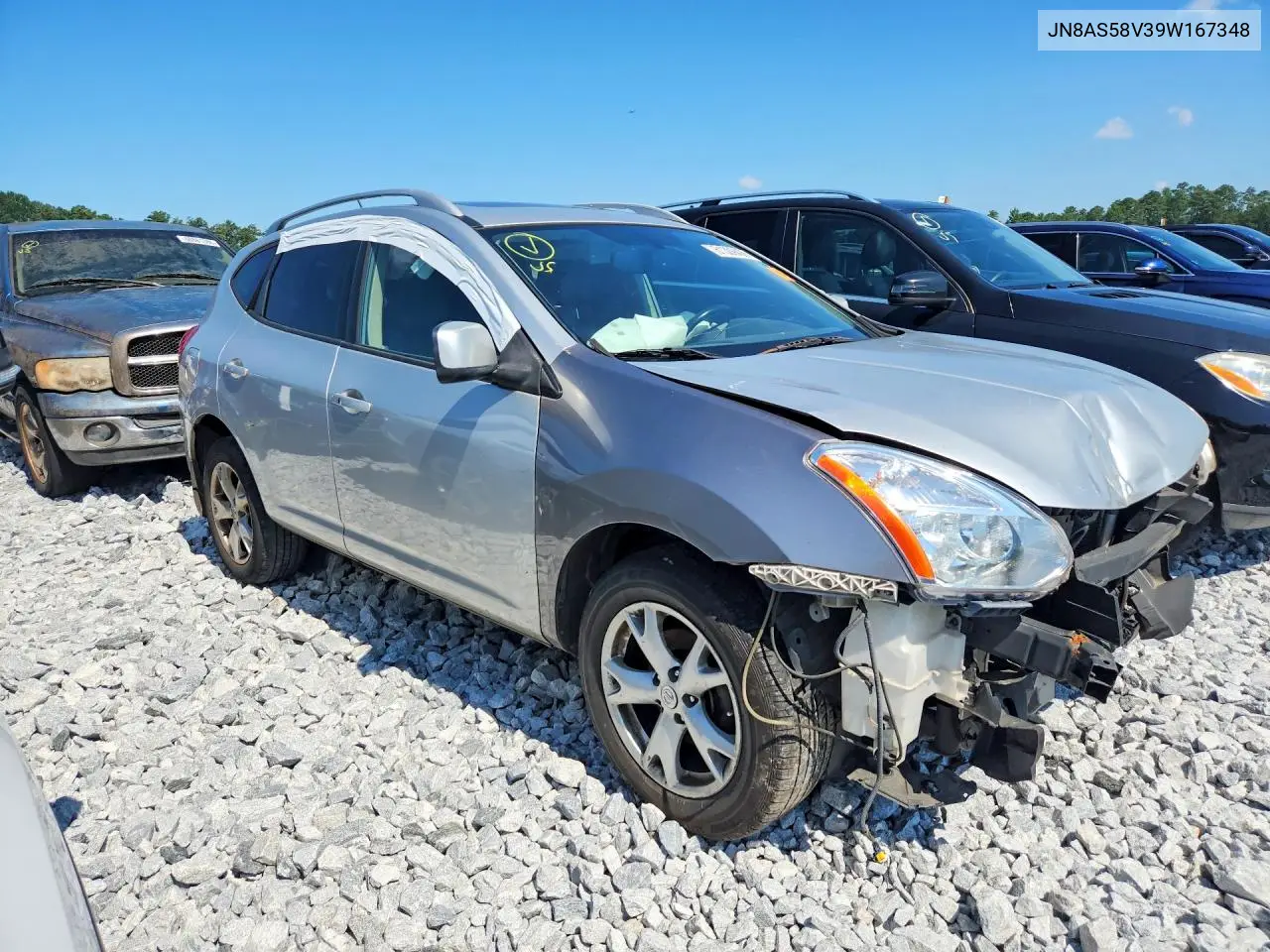 2009 Nissan Rogue S VIN: JN8AS58V39W167348 Lot: 61309426