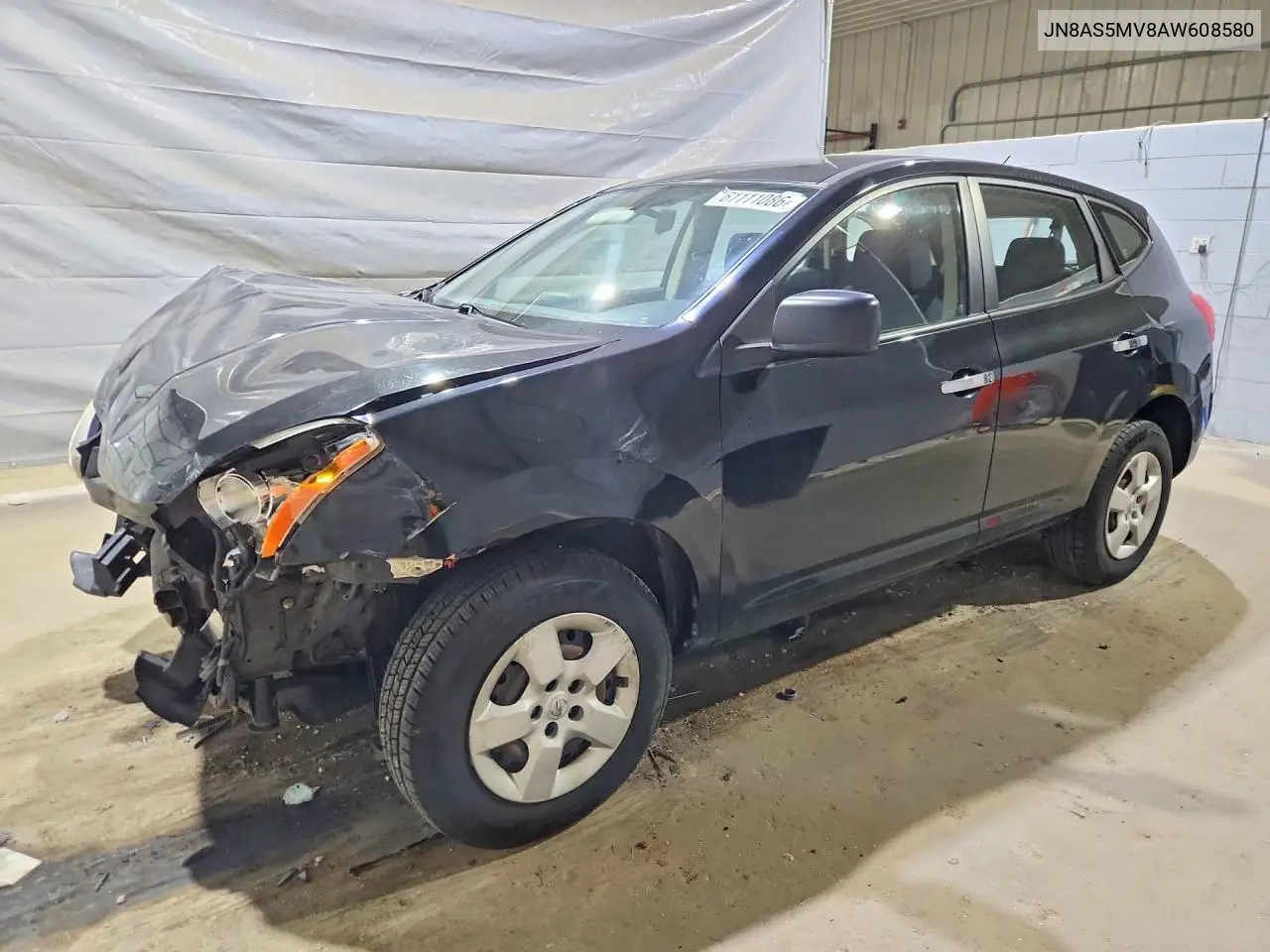 2010 Nissan Rogue S VIN: JN8AS5MV8AW608580 Lot: 61111086