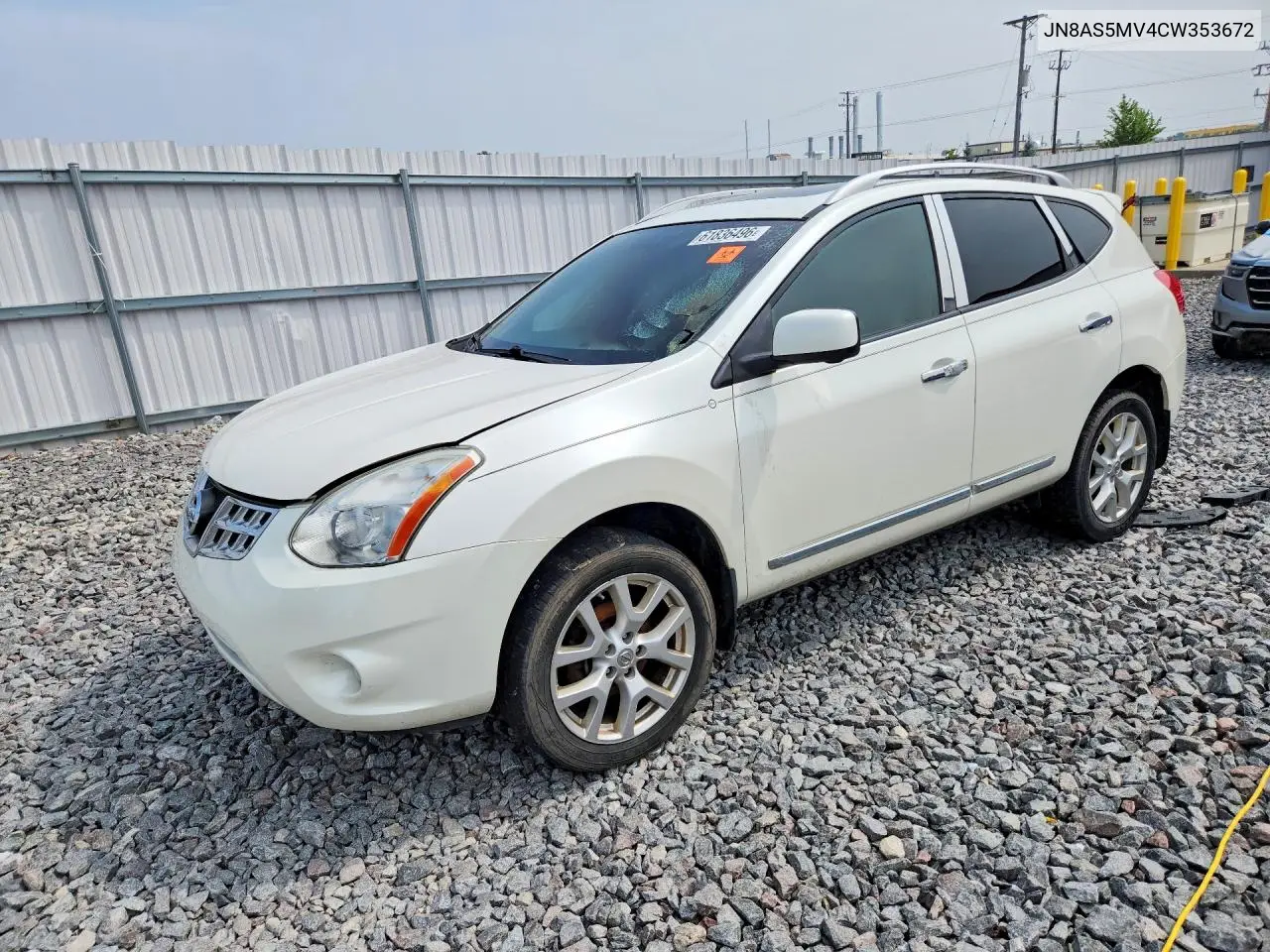 2012 Nissan Rogue S VIN: JN8AS5MV4CW353672 Lot: 61836496