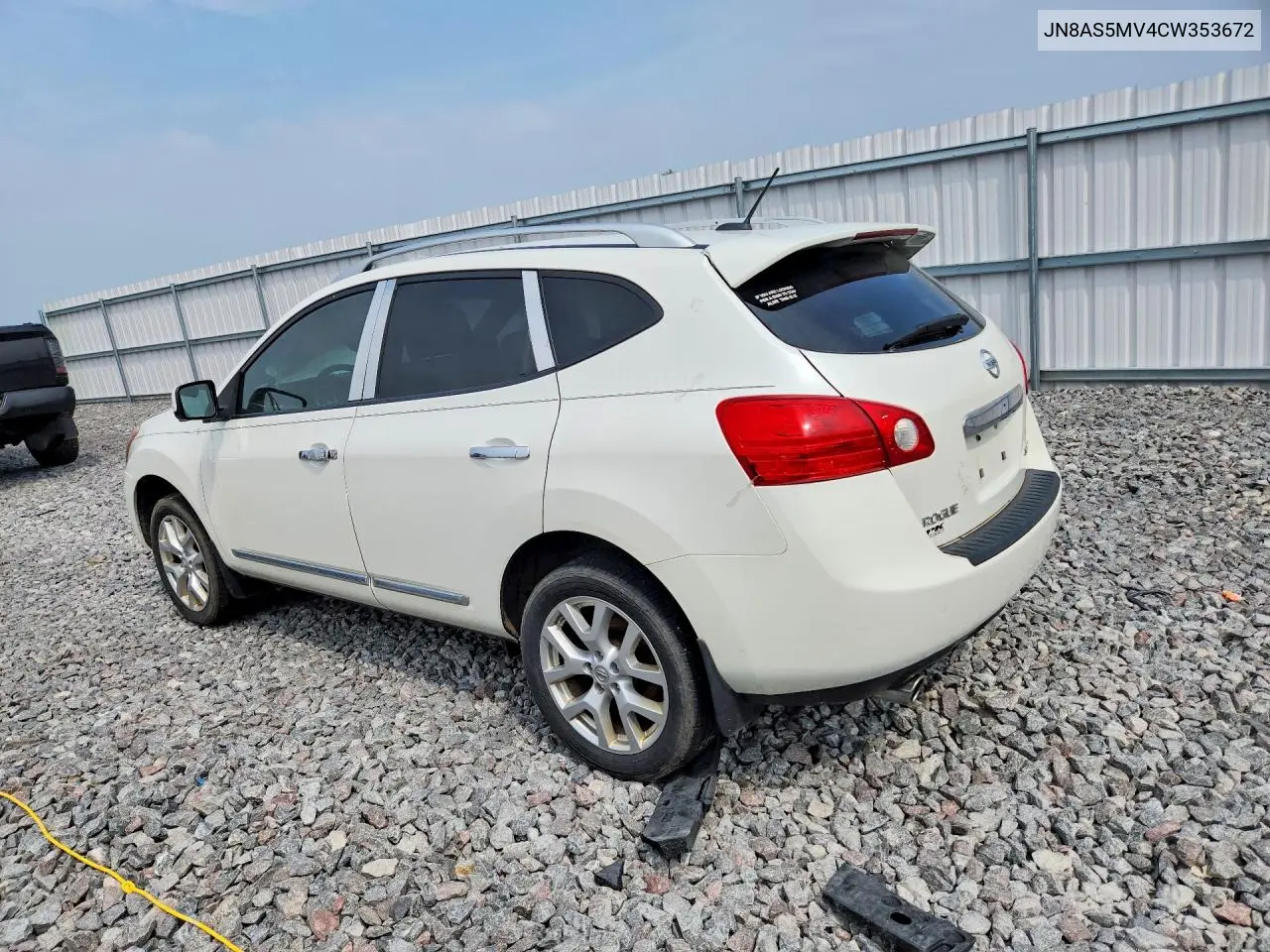 2012 Nissan Rogue S VIN: JN8AS5MV4CW353672 Lot: 61836496