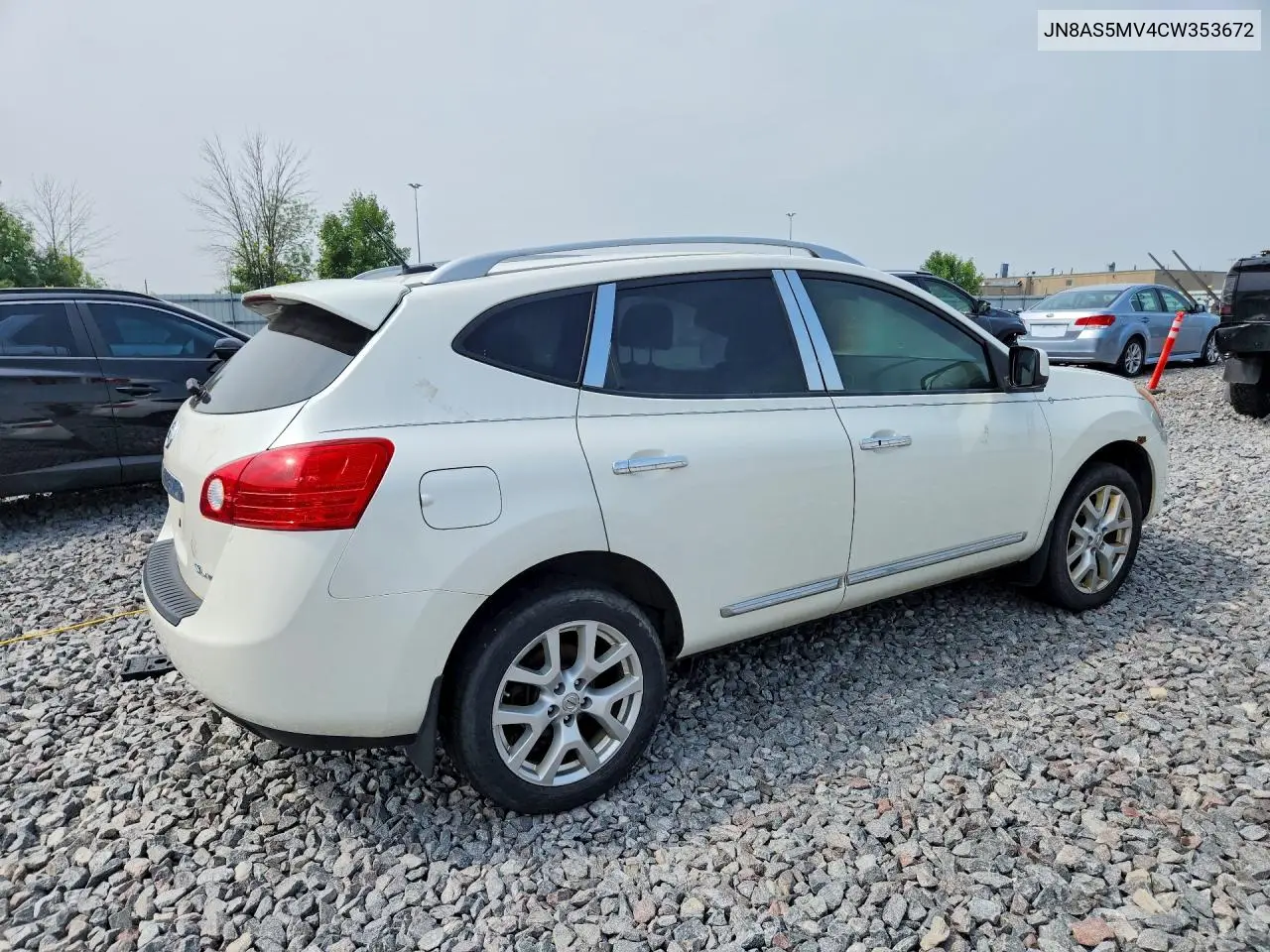 2012 Nissan Rogue S VIN: JN8AS5MV4CW353672 Lot: 61836496