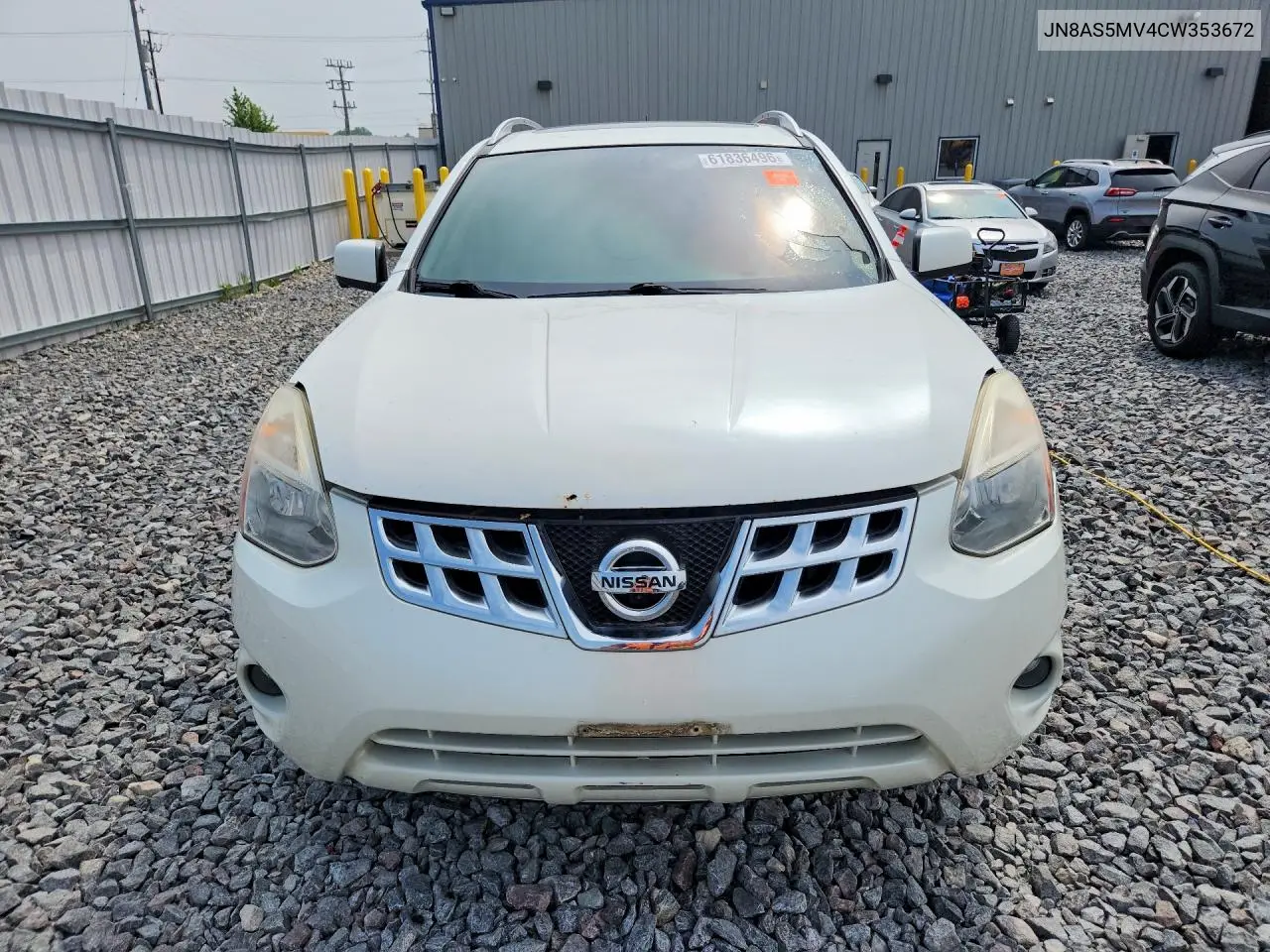 2012 Nissan Rogue S VIN: JN8AS5MV4CW353672 Lot: 61836496