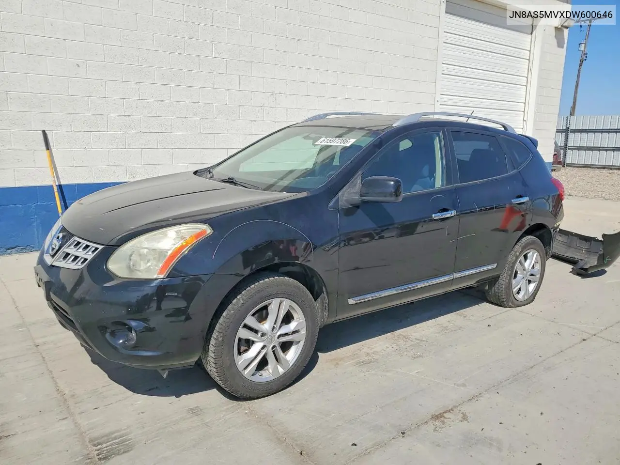 2013 Nissan Rogue S VIN: JN8AS5MVXDW600646 Lot: 61597286