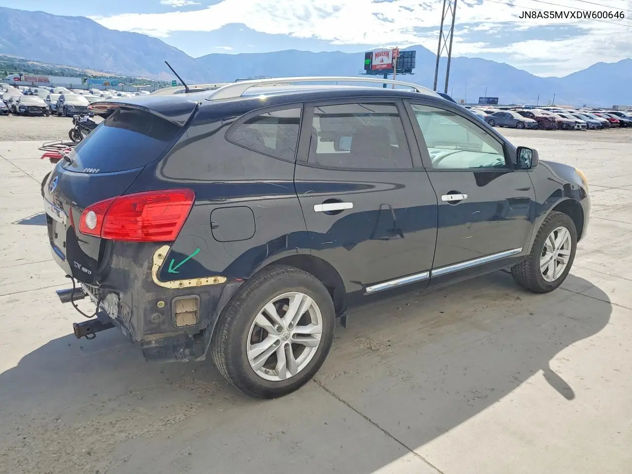 2013 Nissan Rogue S VIN: JN8AS5MVXDW600646 Lot: 61597286