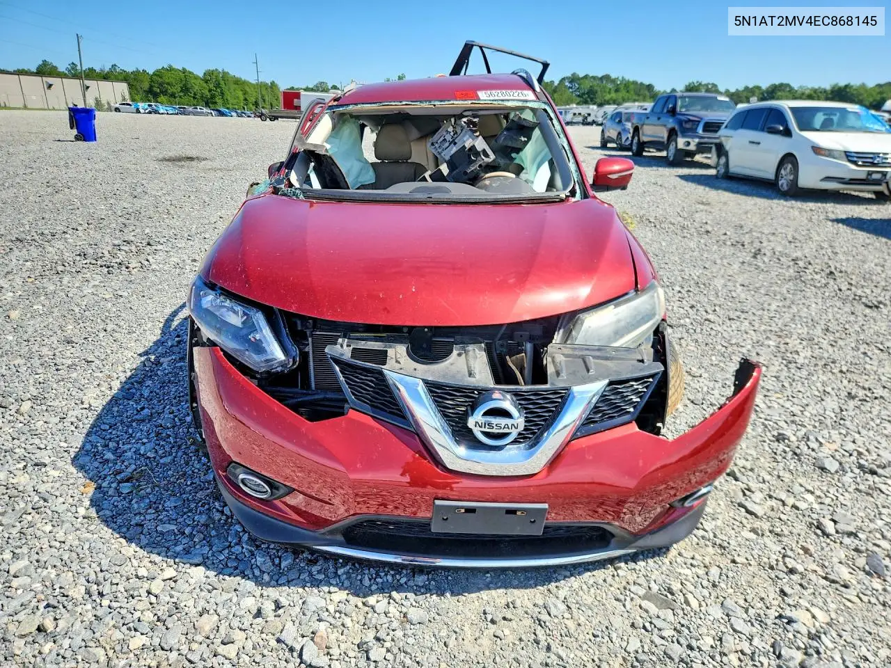 2014 Nissan Rogue Sl VIN: 5N1AT2MV4EC868145 Lot: 56280226