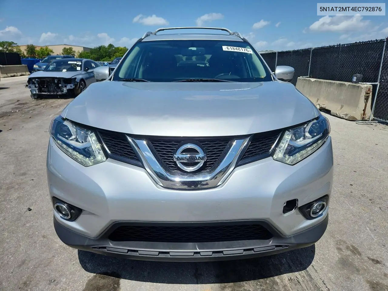 2014 Nissan Rogue Sl VIN: 5N1AT2MT4EC792876 Lot: 61848176