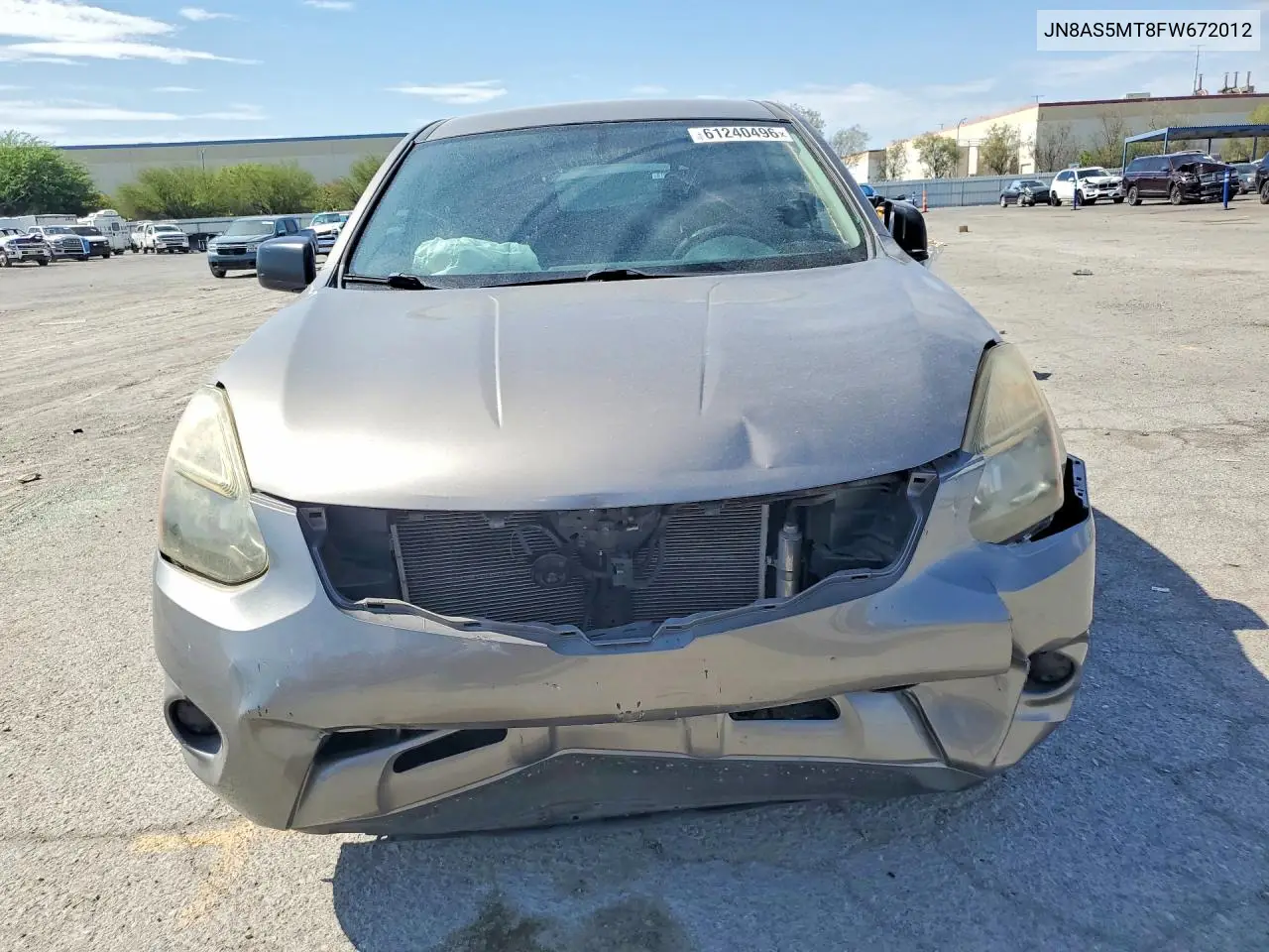2015 Nissan Rogue Select S VIN: JN8AS5MT8FW672012 Lot: 61240496