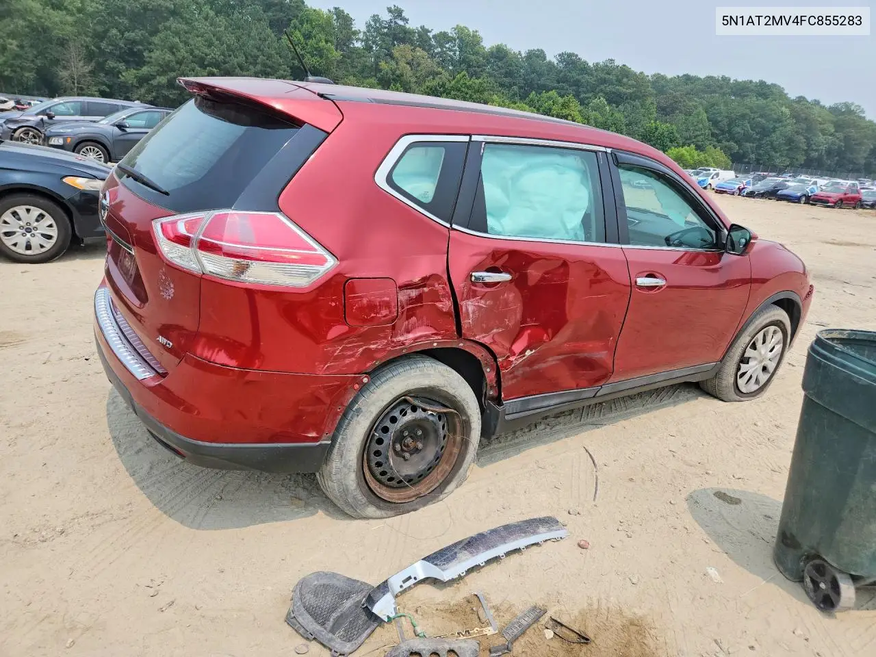 2015 Nissan Rogue S VIN: 5N1AT2MV4FC855283 Lot: 61241616