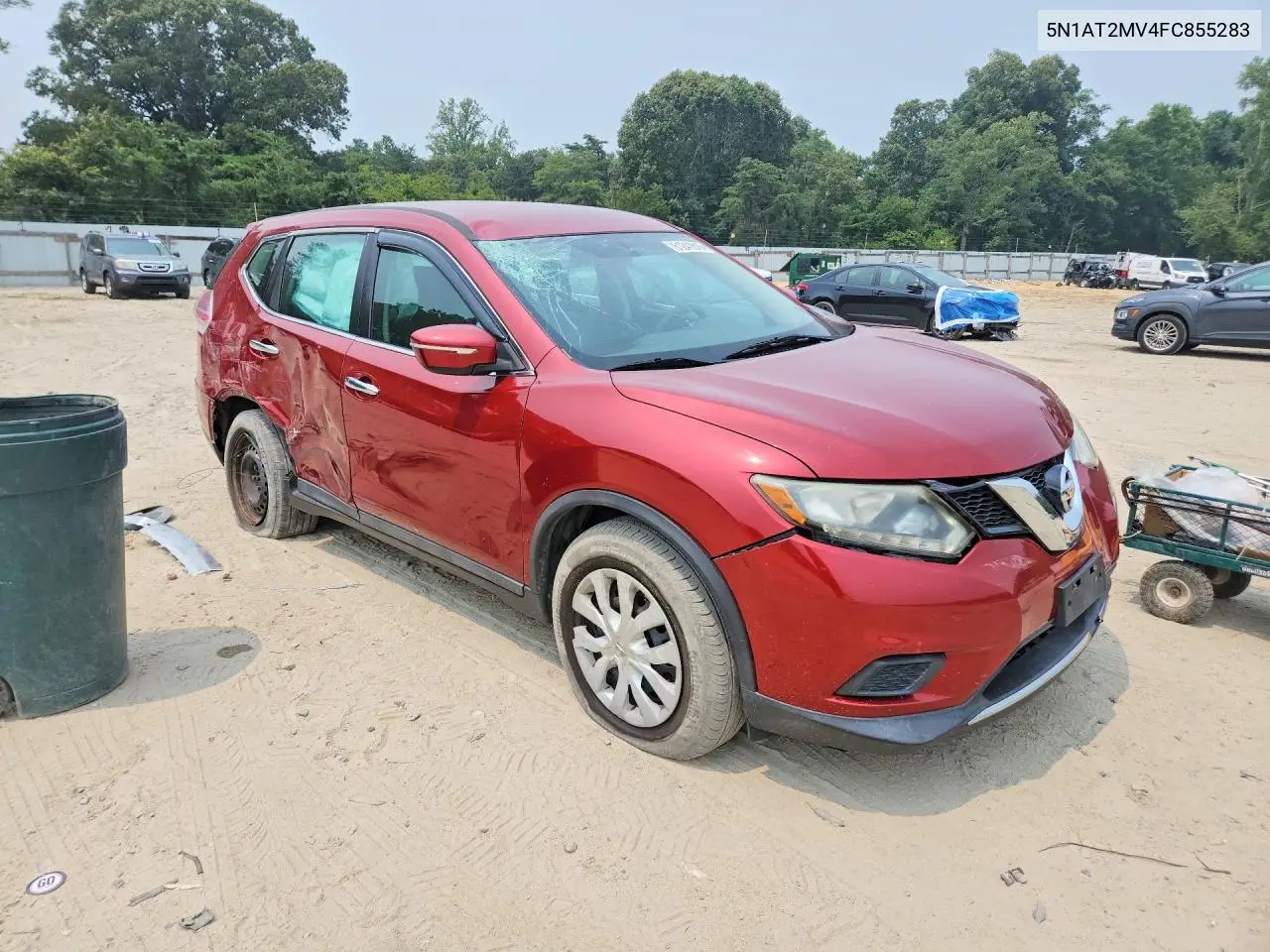 2015 Nissan Rogue S VIN: 5N1AT2MV4FC855283 Lot: 61241616