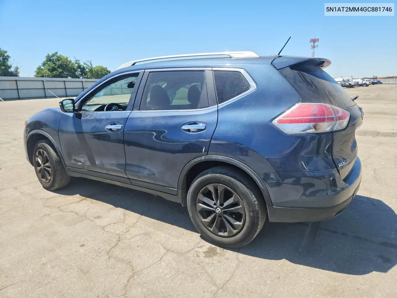 2016 Nissan Rogue Sv VIN: 5N1AT2MM4GC881746 Lot: 56746566