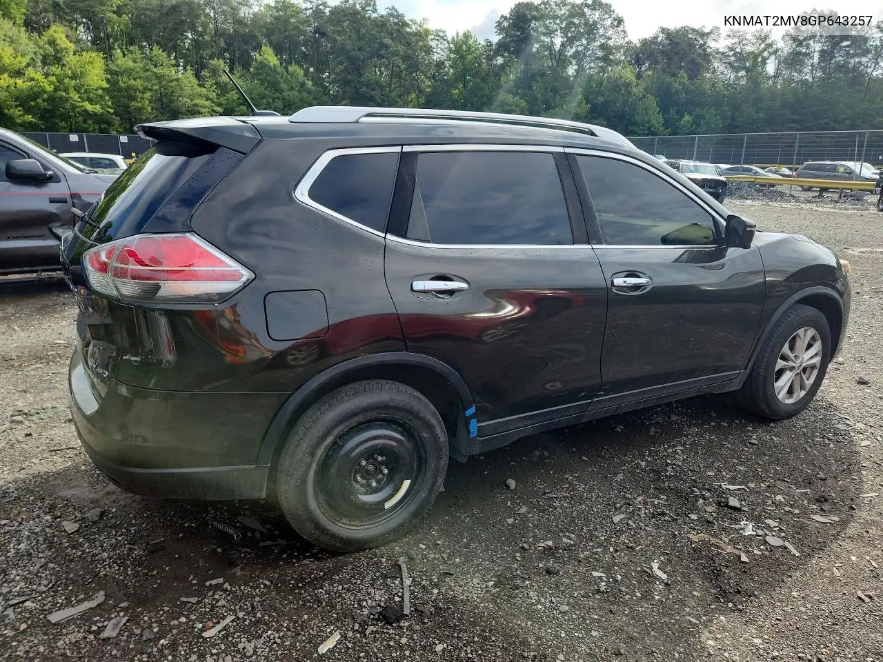 2016 Nissan Rogue Sv VIN: KNMAT2MV8GP643257 Lot: 60501476