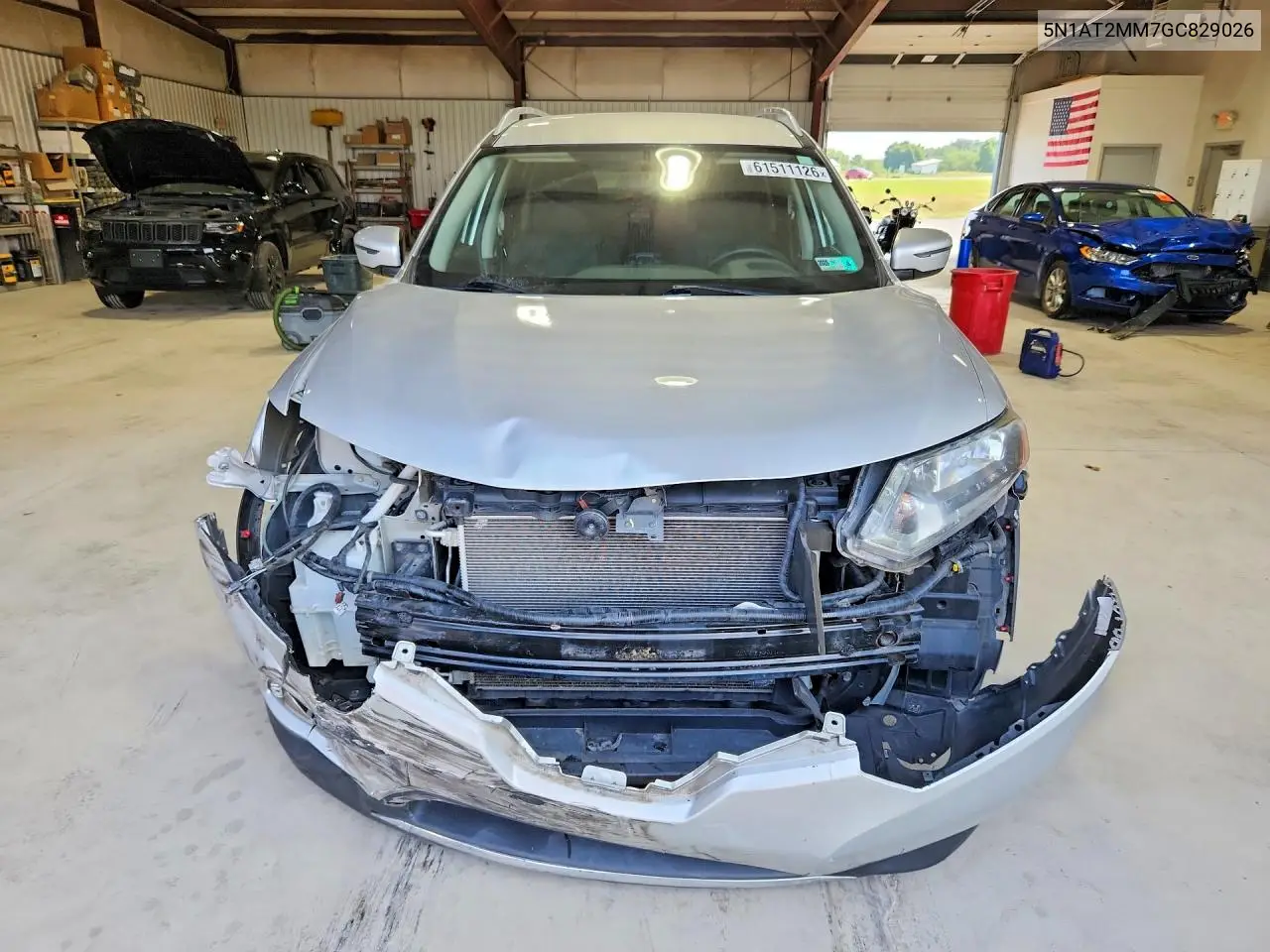 2016 Nissan Rogue S VIN: 5N1AT2MM7GC829026 Lot: 61511126