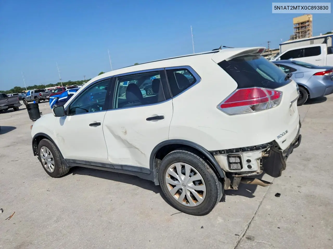 2016 Nissan Rogue S VIN: 5N1AT2MTXGC893830 Lot: 61571796