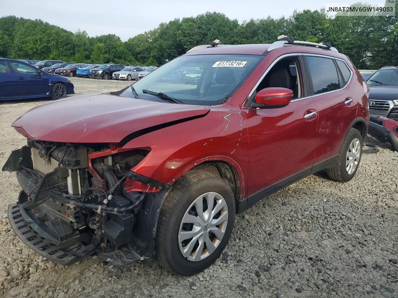 2016 Nissan Rogue S VIN: JN8AT2MV6GW149053 Lot: 61773216