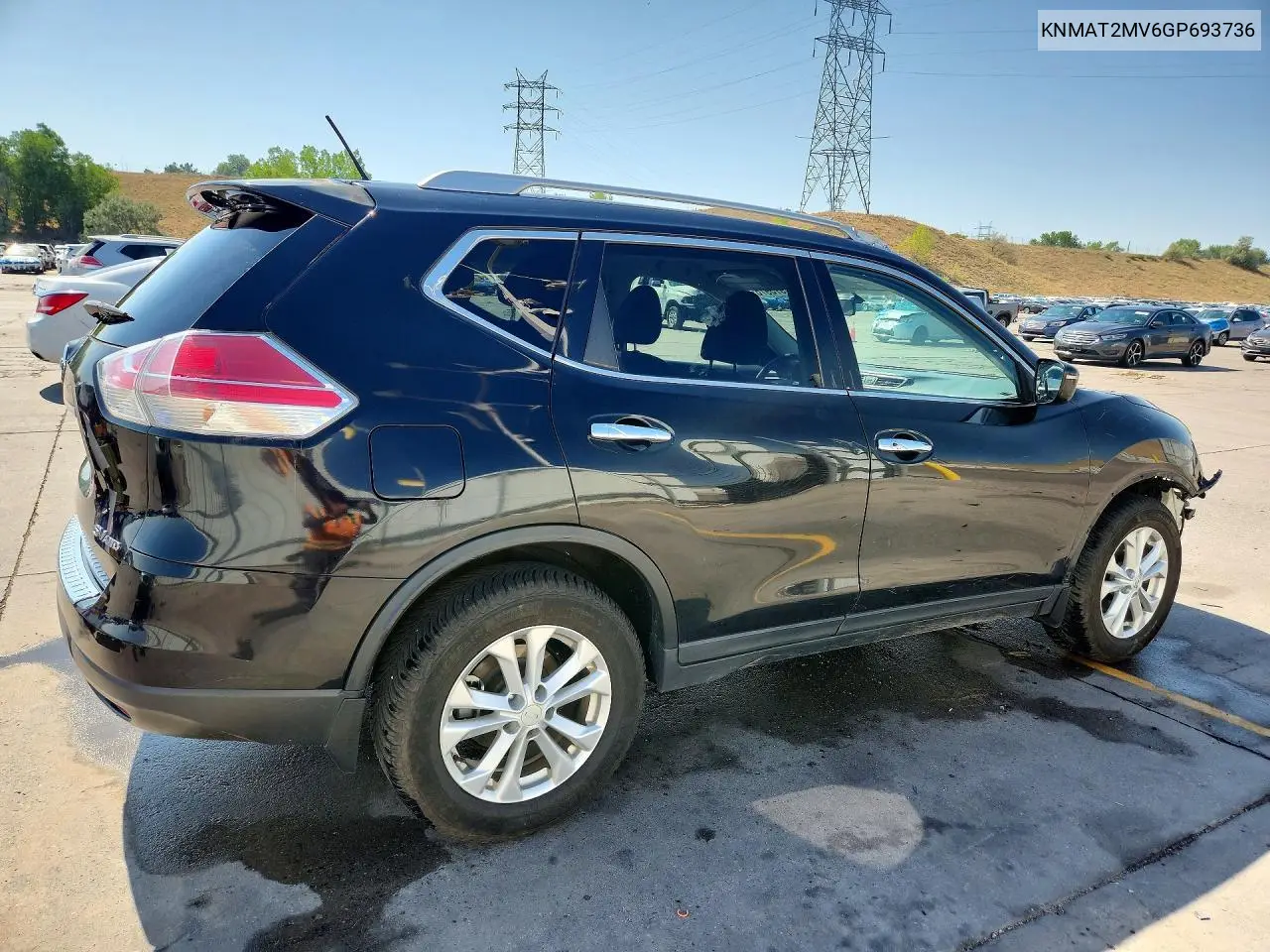 2016 Nissan Rogue Sv VIN: KNMAT2MV6GP693736 Lot: 61975976