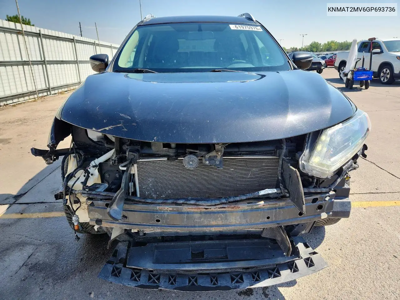 2016 Nissan Rogue Sv VIN: KNMAT2MV6GP693736 Lot: 61975976