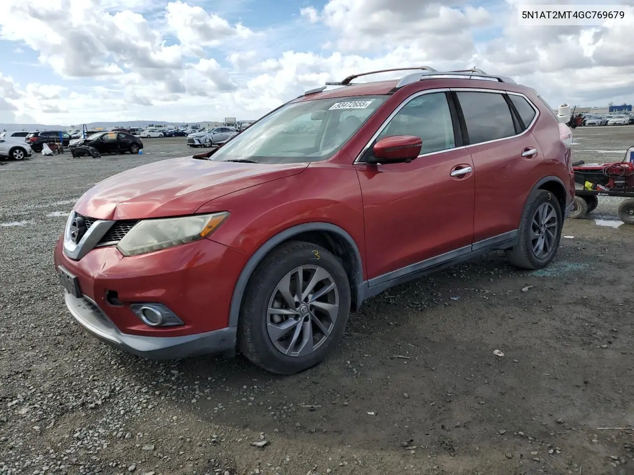 5N1AT2MT4GC769679 2016 Nissan Rogue S