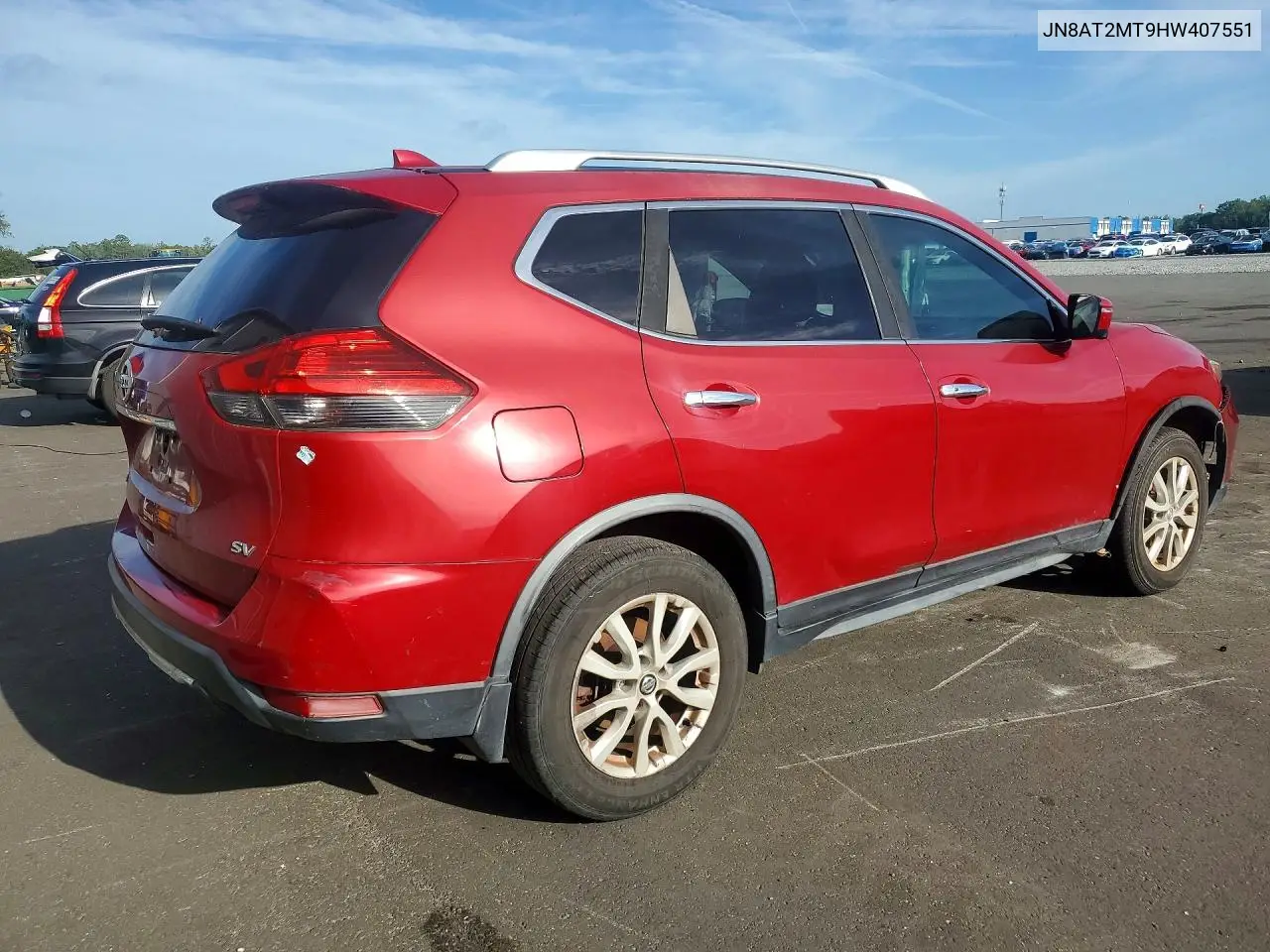 2017 Nissan Rogue Sv VIN: JN8AT2MT9HW407551 Lot: 57911556