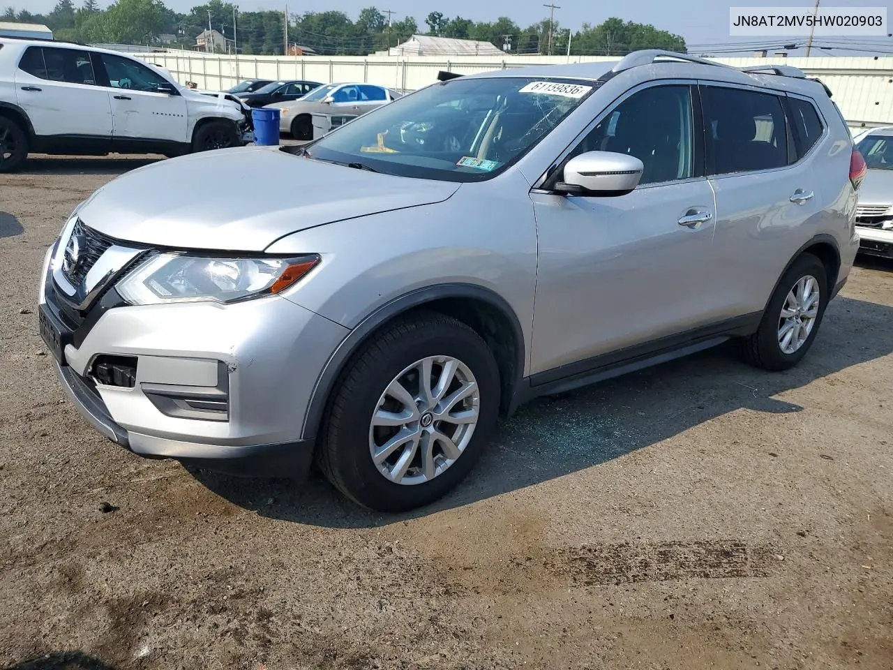 2017 Nissan Rogue Sv VIN: JN8AT2MV5HW020903 Lot: 61159836